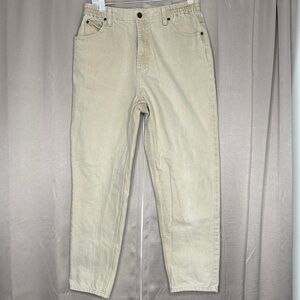 L.L. Bean Women's Cream Ankle Jeans